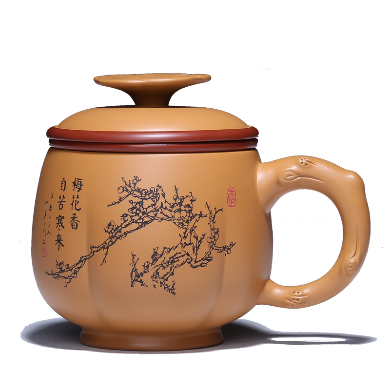 融昊茶杯宜兴全手工梅花