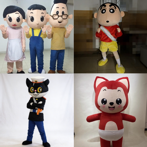 大头儿子黑猫警长蜡笔小新人偶服