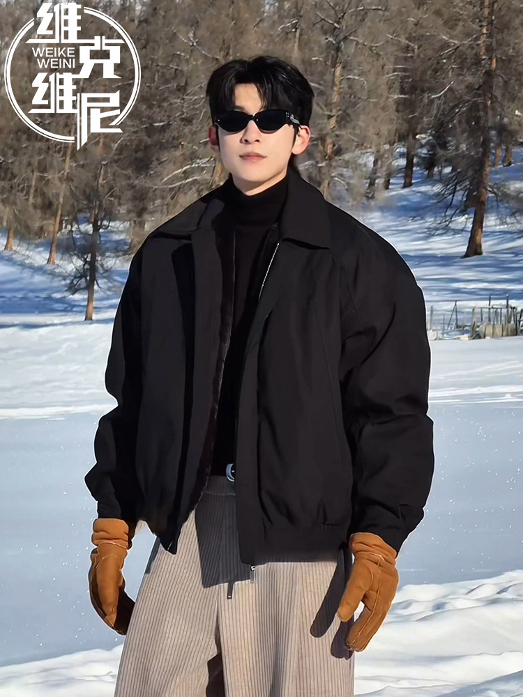 冲锋衣外套男2025秋季新款美式潮牌痞帅宽松高级感休闲飞行员夹克,男装,夹克,淘宝优惠券,粉丝福利购,淘宝优惠卷