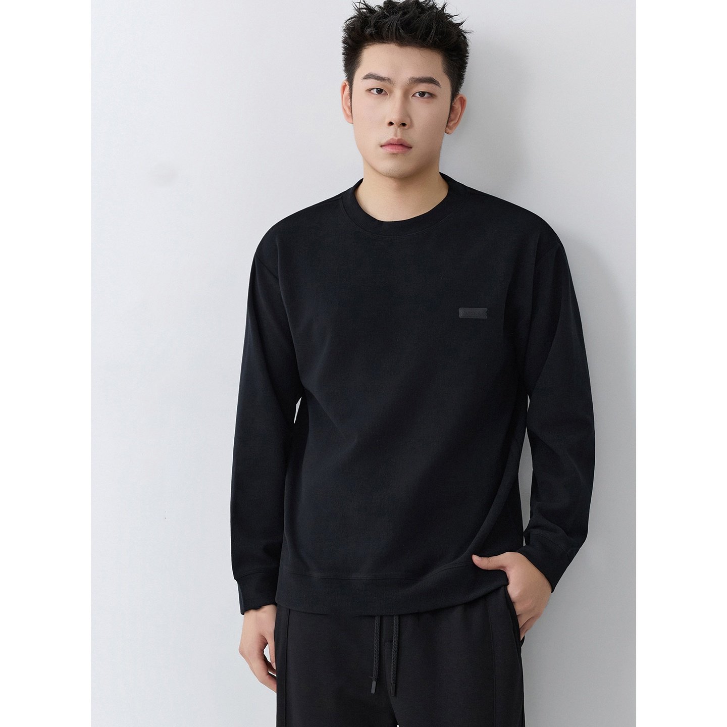 打底衫男士内搭2025年秋冬新款美式潮牌复古休闲加绒加厚长袖T恤