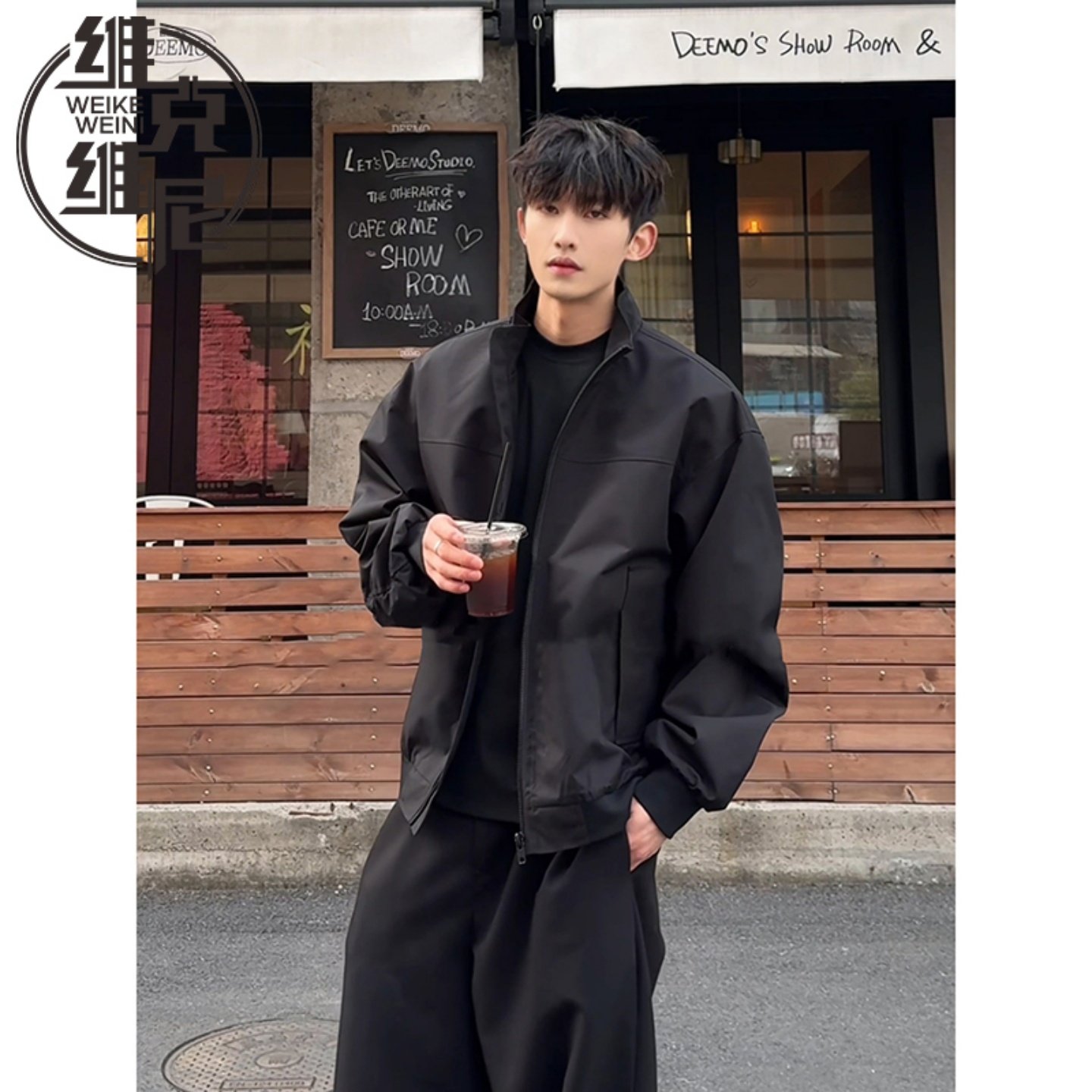 飞行员夹克外套男士2025年秋季新款美式潮牌工装冲锋衣立领棒球服