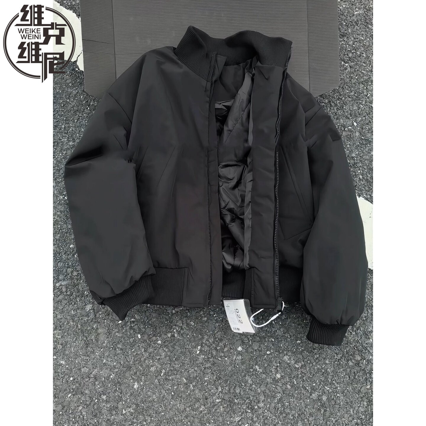 美式飞行员夹克外套男士秋冬季新款加棉加厚棉服潮牌宽松立领棉衣