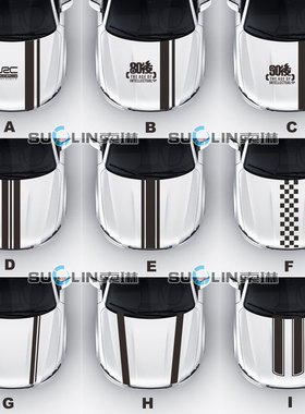 汽车贴纸装饰贴机盖引擎盖长城C50 C30比亚迪F3 F0改装拉花车头贴