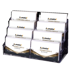 3个装挂壁多层名片架三层六格酒店房卡挂壁收纳架vip卡游戏充值卡8个卡槽手机号码卡食堂饭卡会展请赐名片盒