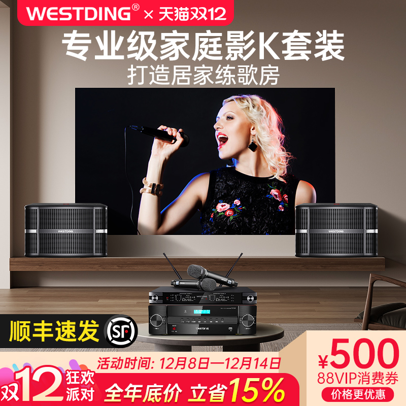 威斯汀A9家庭ktv音响套装卡拉ok家用组合音箱功放k歌会议设备全套