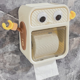 卫生间厕纸盒纸巾盒壁挂式免打孔可爱创意厕所卫生纸置物架卷纸架