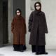女毛绒外套厚 仿皮草颗粒皮毛一体大衣长款 亲子装 一家三口母子冬季