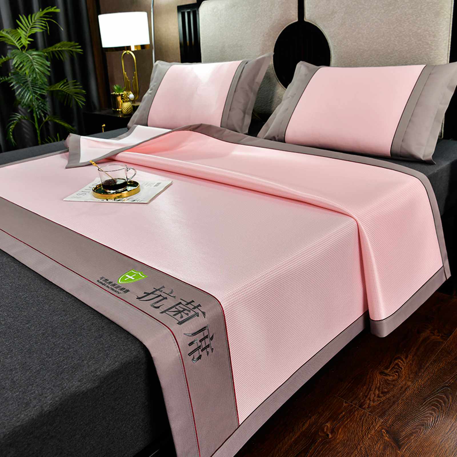 夏季藤席凉席三件套夏天可折叠冰丝席凉感裸睡单双人宿舍家用草席