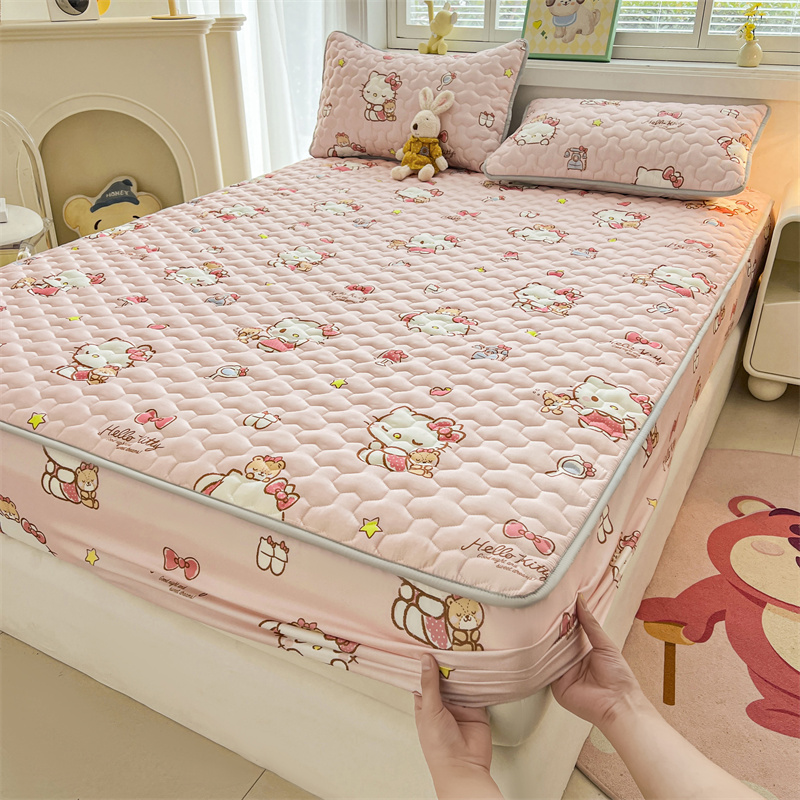 正版授权夹棉床笠单件水洗棉床垫保护套加厚儿童床笠罩2025新款