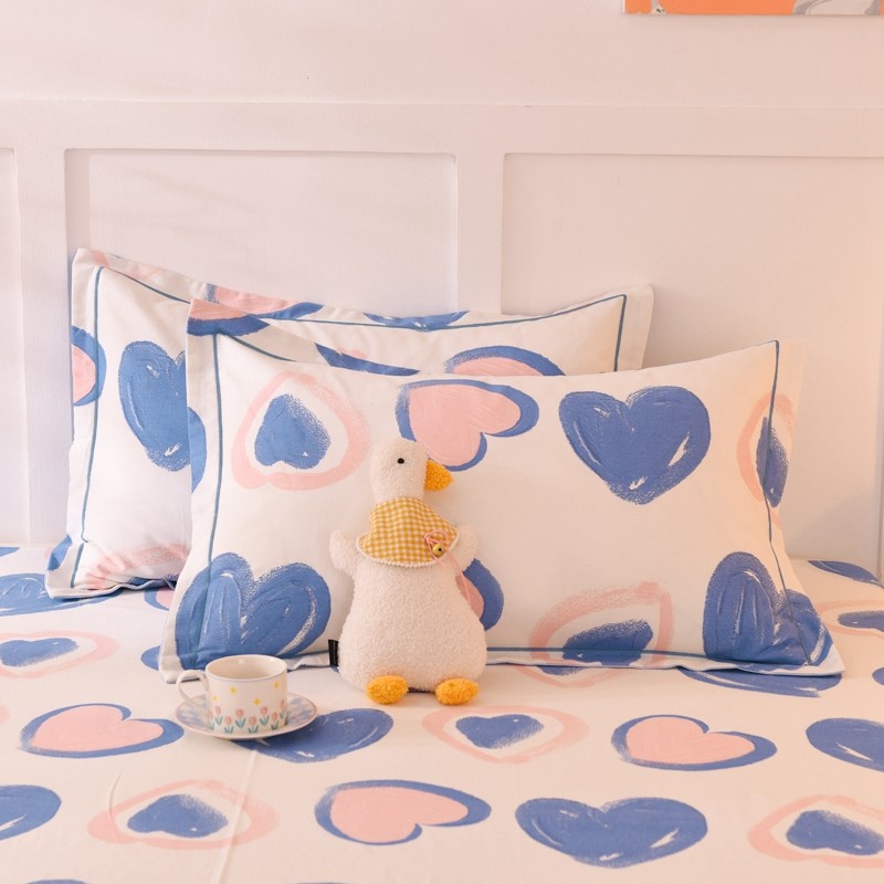 加厚全棉磨毛枕套一对装48x74cm纯棉单人枕头套宿舍家用四季通用