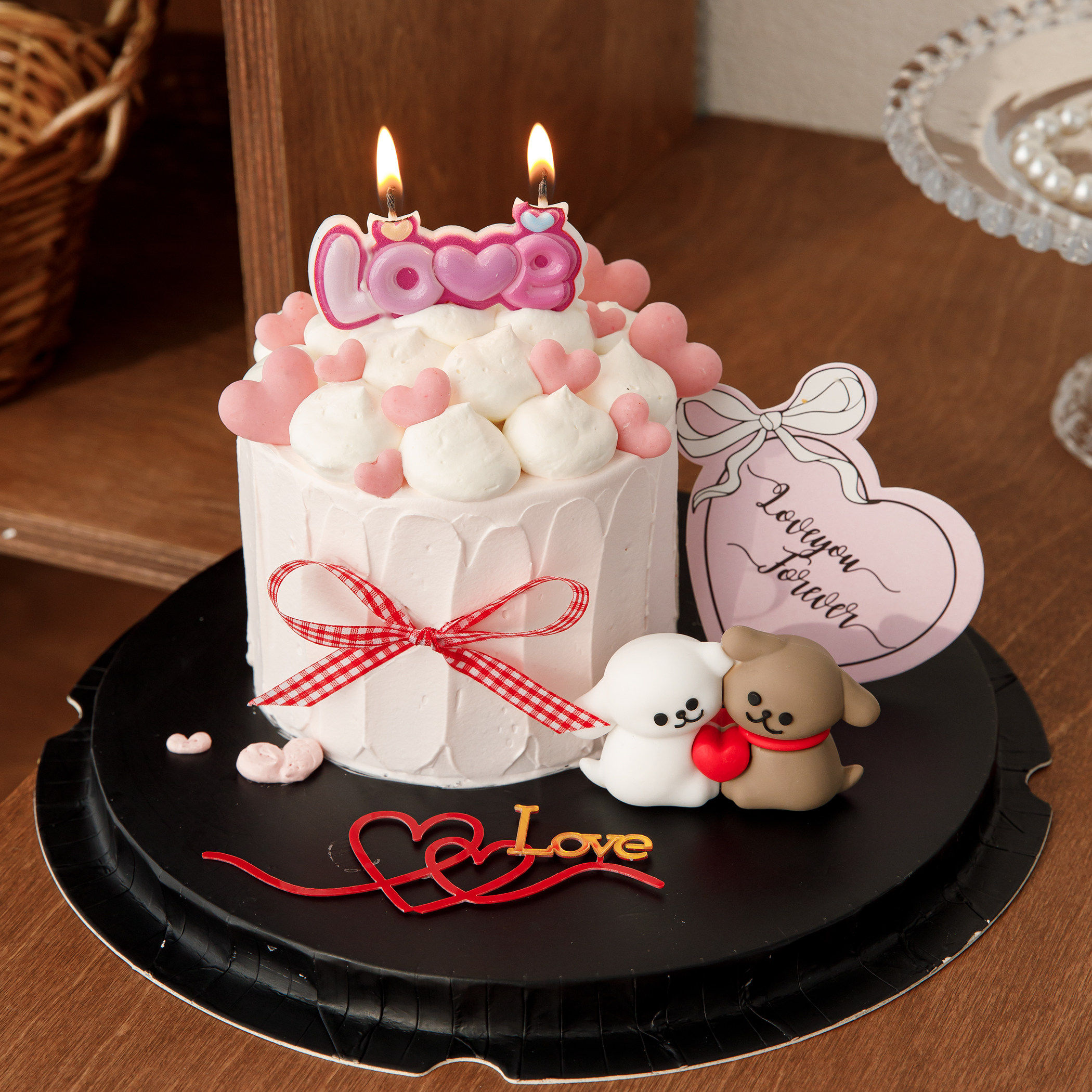 214情人节蛋糕装饰软胶线条狗摆件love蜡烛爱心卡片情侣告白插件,节庆用品/礼品,节日装扮用品,淘宝优惠券,粉丝福利购,淘宝优惠卷
