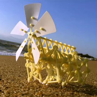 风力仿生兽DIY拼装机器人动力机械兽益智科教玩具创意科学小制作