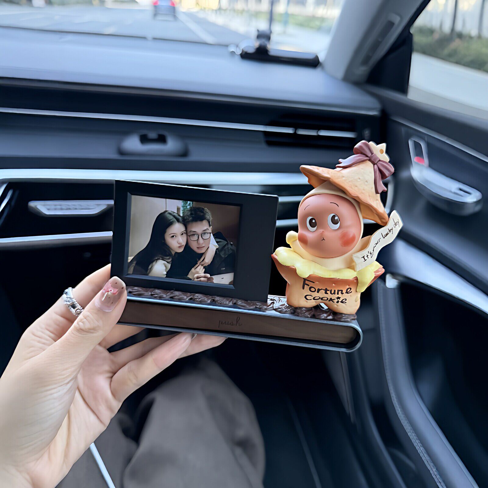 星星人车载相框摆件盲盒停车牌diy拍立得照片情侣合照展示送男友
