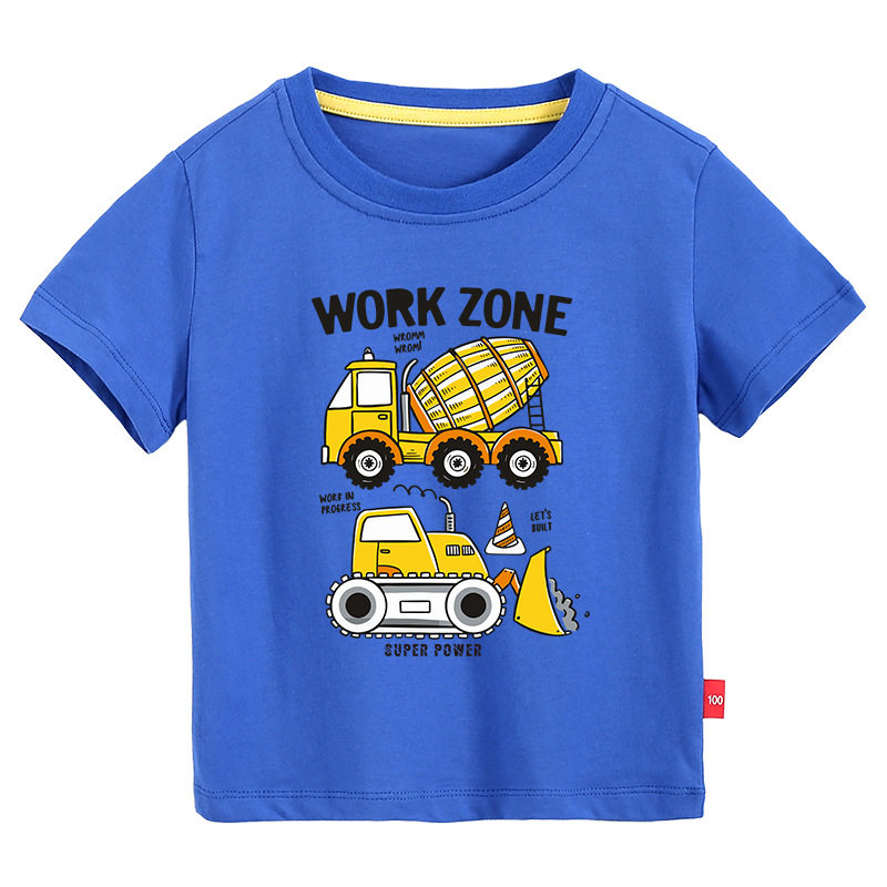 巴拉拉布比工程车男童短袖T恤纯棉A类夏装中小童男宝宝儿童上衣,童装/婴儿装/亲子装,T恤,淘宝优惠券,粉丝福利购,淘宝优惠卷