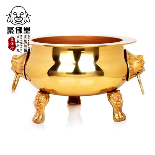 佛具特大号纯铜供炉铜鼎素面