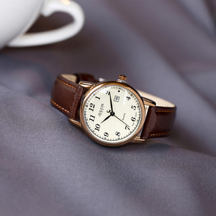 时尚 式 复古简约男表日历数字显示石英表 聚利时女士手表情侣款 正品