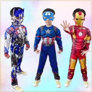 圣诞节演出服美国队长钢铁侠绿巨人衣服儿童cos服擎天柱变形金刚