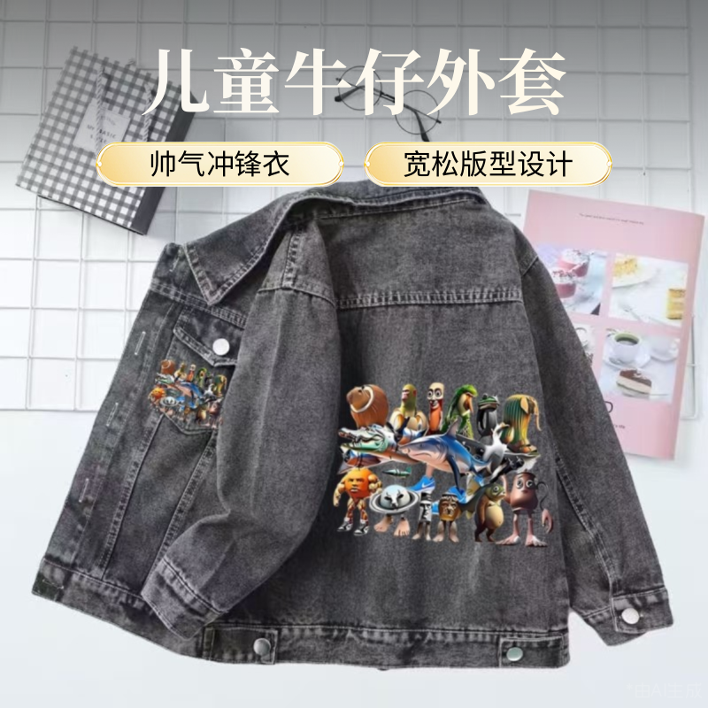 男童外套童装三海经牛仔衣春秋20
