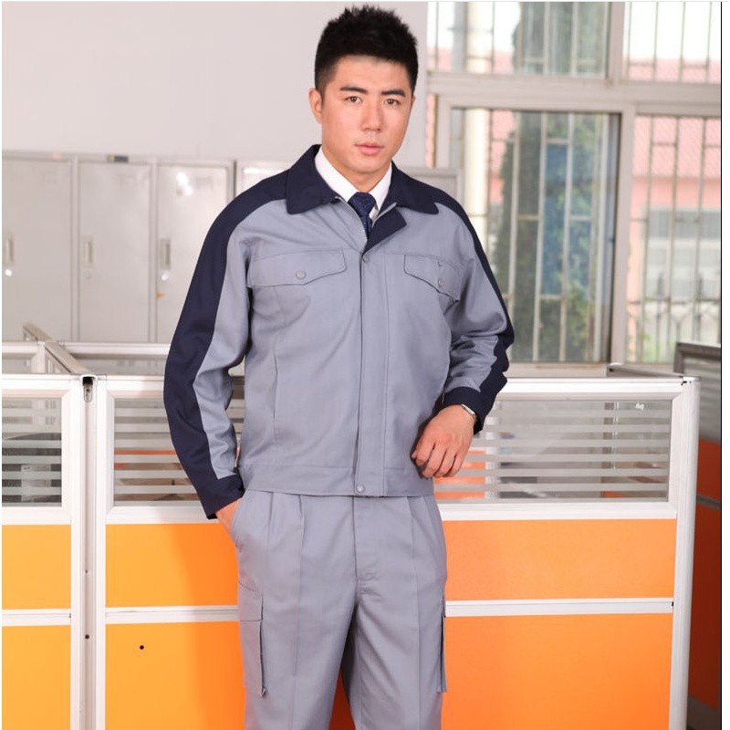 ANYCARE韩国品牌工作服套装男春秋长袖车间工作服工程服定制logo