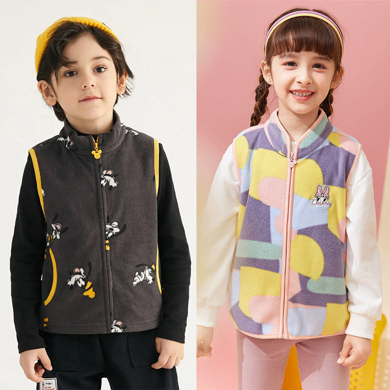 迪士尼宝宝2022秋冬装男女中小童马甲儿童时尚卡通摇粒绒背心上衣|msdalam kategori Kanak-kanak/Bayi/Keluarga dipasang, Vest - dari Buy2taobao.com untuk memberikan perkhidmatan ejen Taobao profesional membeli