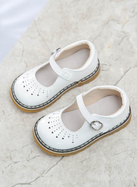 宝宝鞋女公主鞋黄色春夏秋款镜面透气真皮内里儿童黑色学生鞋新潮