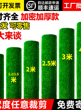 仿真草坪地毯绿色塑料草皮户外幼儿园地垫庭院人工人造假草坪垫子