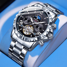 国表认证宾卡达手表男士机械表男款全自动正品防水运动商务风腕表