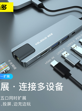科乐多typec转hdmi扩展器usb适用steam deck电脑笔记本联想分线器连接千兆网线八合一拓展坞网口dock扩展坞