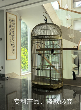 鹦鹉鸟笼大号 铁艺鸟笼 八哥饲养鸟笼  庭院阳台户外大型鸟笼别墅