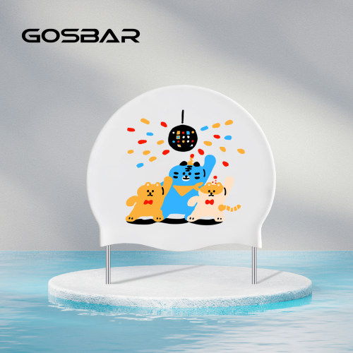 gosbar可爱硅胶泳帽不嘞头