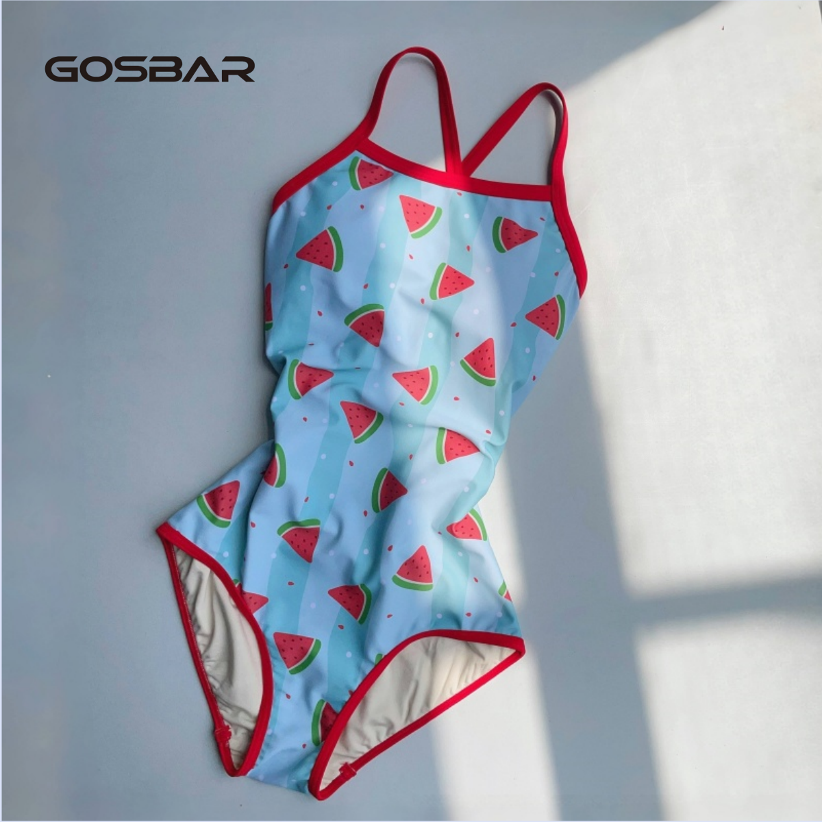 gosbar夏季西瓜竞速泳衣