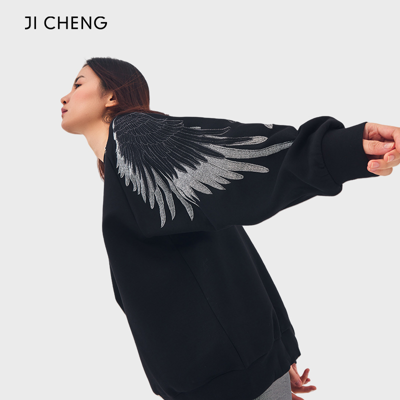 jicheng吉承重影不对称亲子卫衣