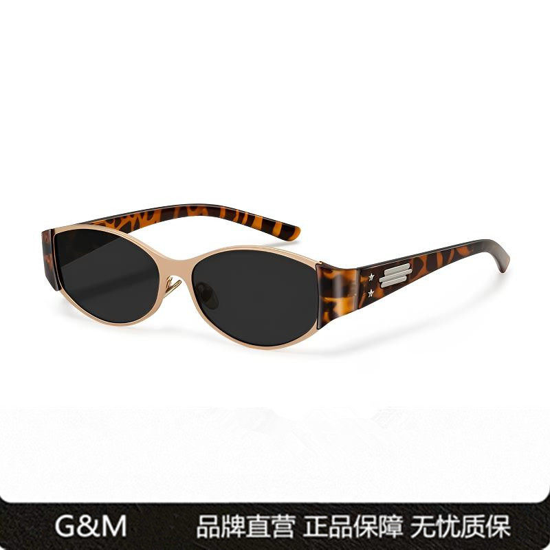 GM眼镜女2026新款时尚金属高级感猫眼墨镜开车防紫外线百搭眼镜潮