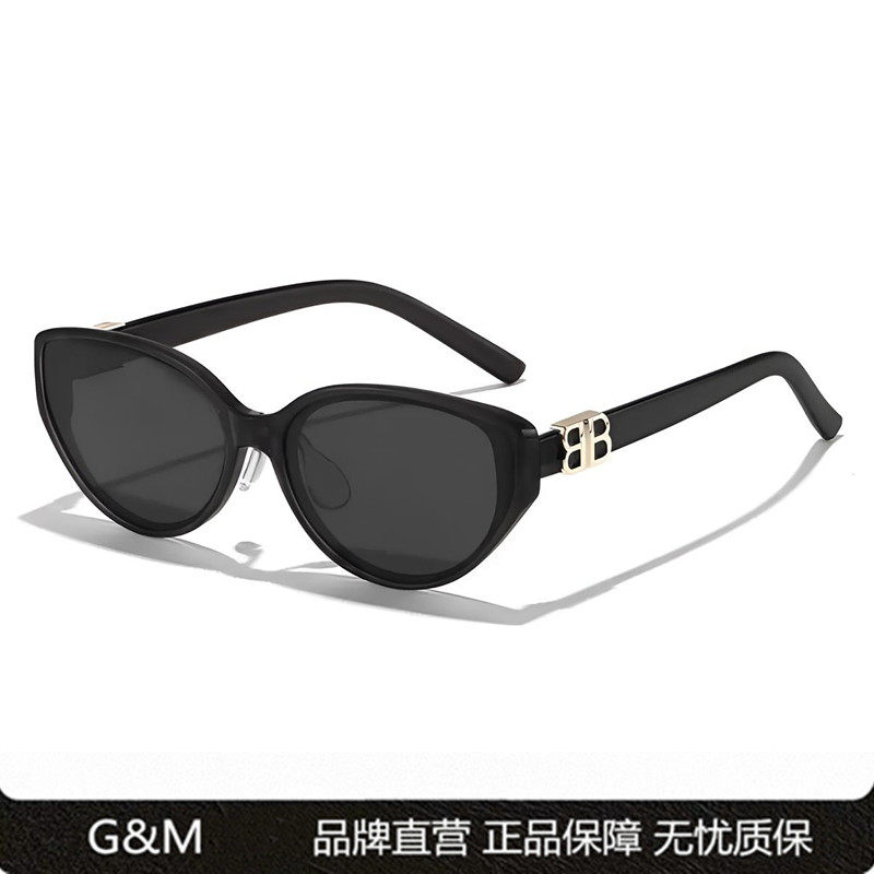 2026新款gm猫眼墨镜显脸小防紫外线眼镜网红时尚女款百搭太阳镜潮