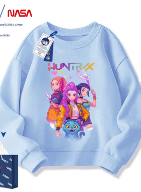 NASA联名kpopdemonhunters猎魔女团衣服印花长袖男女童卫衣服