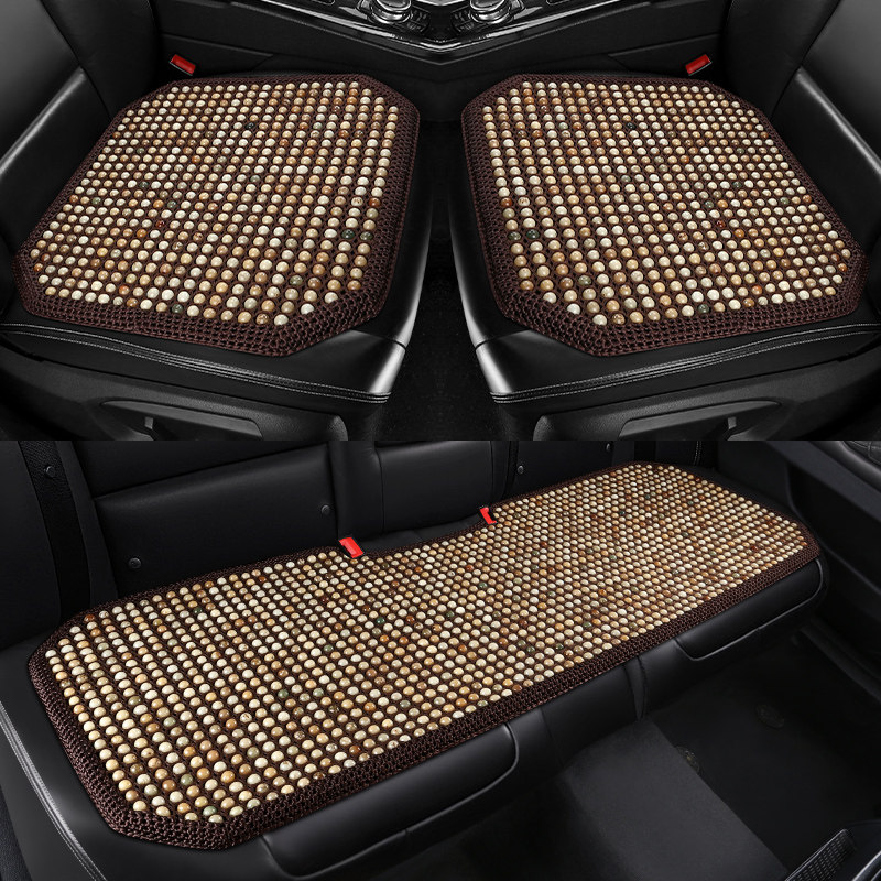 菩提子汽车坐垫夏季凉垫单片通风透气三件套木珠座垫办公室座椅垫