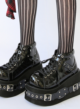 JUICE PARK哥特骑士风厚底辣妹朋克亚比千禧Y2K亚文化演唱会增高