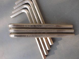 库存全新WURTH德国伍尔特六角扳手6mm8mm10mm单支六角扳手7153141