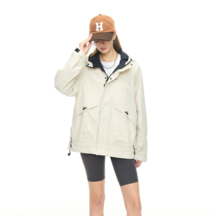 潮牌宽松户外运动工装 连帽冲锋衣外套女美式 情侣夹克 新款 2025秋季