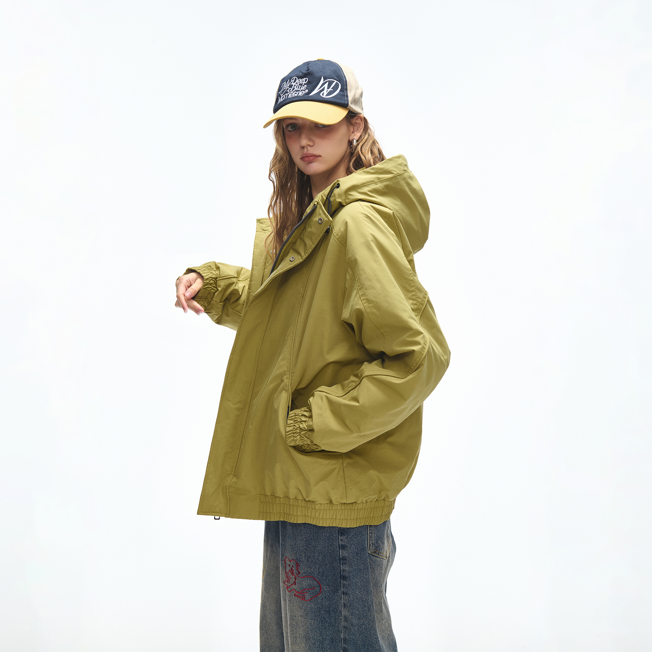 YEP美式复古连帽加厚棉服