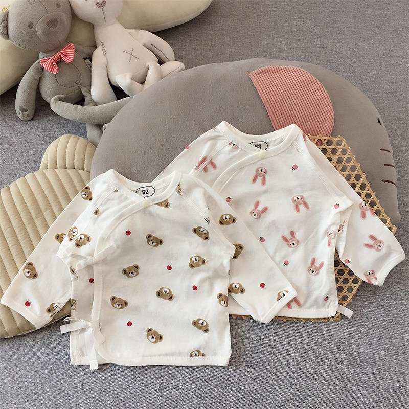 뼈없는 하프 백  슈퍼 귀여운 옷  순면 긴팔  탑 스님 옷 여름 얇은