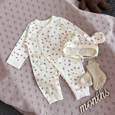 100%棉A类无骨护肚透气连体哈衣