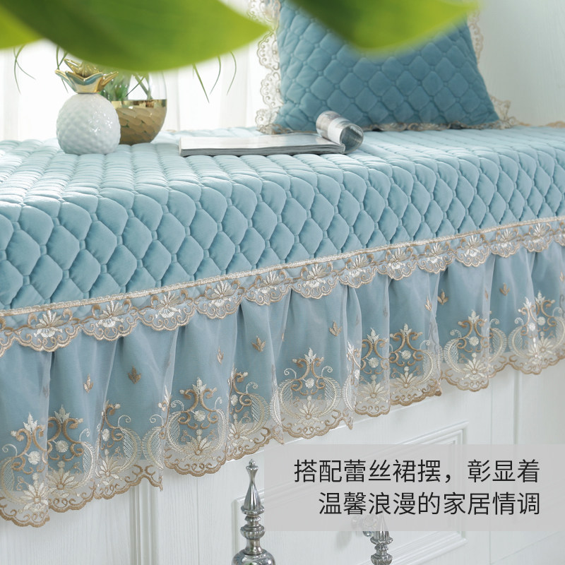 新品欧式飘窗垫子四季通用卧室公主阳台垫榻榻米垫T子毯防滑可机