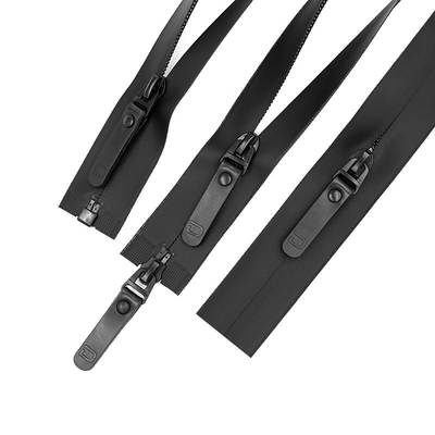 防水拉炼户外羽绒服冲锋衣棉衣专用5号拉锁配件黑色双头双开拉头