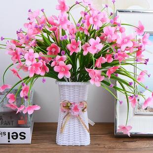 冰箱上面放的假花客厅摆设桌面婚庆过年盆花餐厅装饰餐桌干