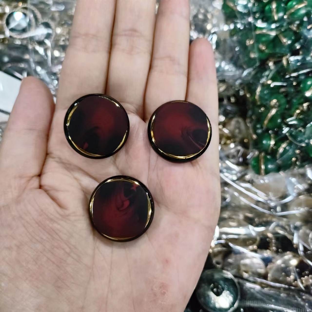 羊绒大衣扣子高档钮扣西装大衣扣金属组合平面男女风衣外套扣子