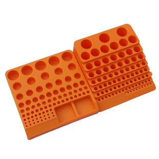 钻头收纳盒筒夹盒整理盒收纳架CNC配件367孔阶梯式多层混合装铣刀