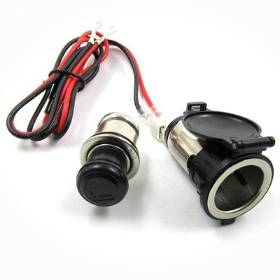 汽车点烟器母座大功率金属插座车载电器电源延长线车充底座12v24v