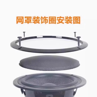 汽车音响喇叭网罩2寸3寸4寸5寸6.5寸8寸 改装低音炮扬声器装饰圈