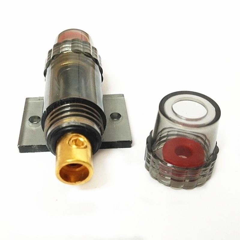 汽车音响电源线保险座车载功放低音炮改装纯铜保险胆车用保险丝管